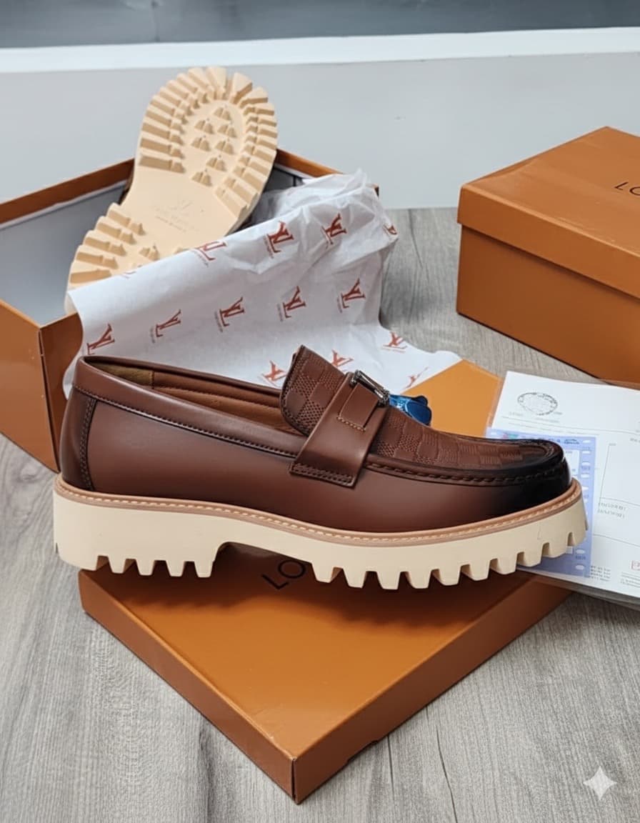 Men’s Textured Penny Loafers