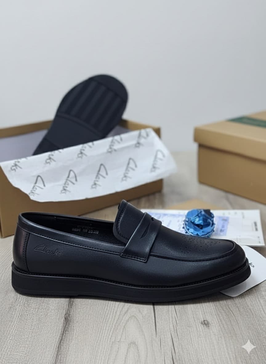 Men’s Perforated Leather Penny Loafers