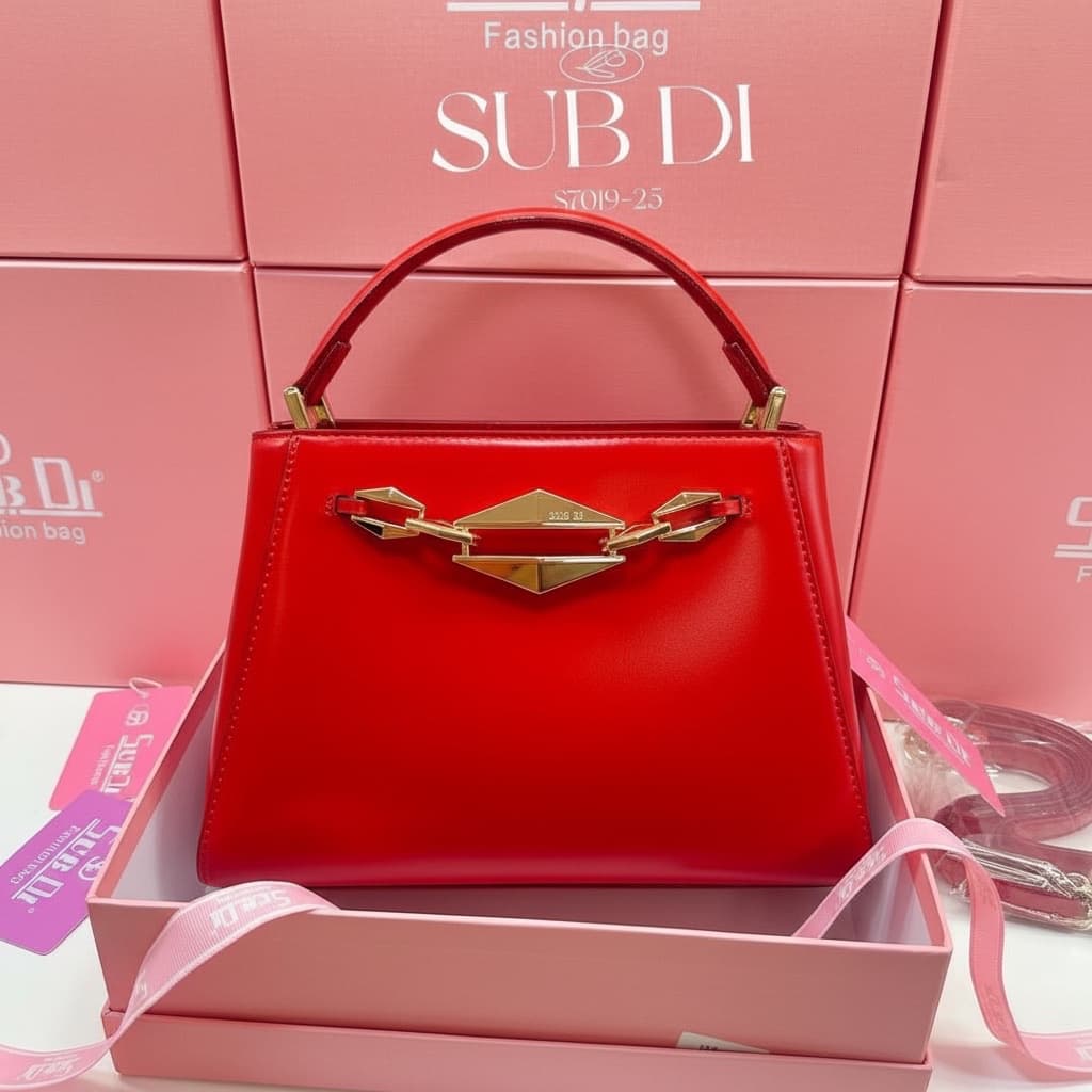 Women’s Red Top-Handle Handbag